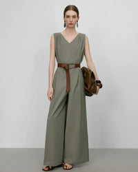 High-Waist Wide-Leg Tank Jumpsuit