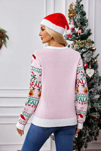Elk Deer Jacquard Pullover Sweater