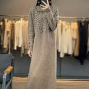 Polo Neck Cashmere Long Dress