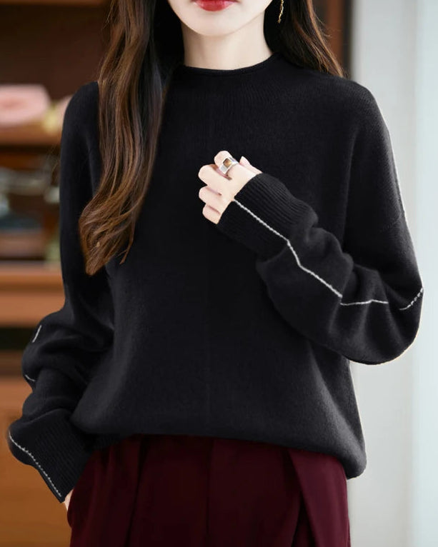 Rolled-Neck Merino Wool Sweater