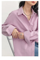 Oversized Long-sleeved Cotton Shirt