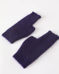 Raccoon Wool Fingerless Thumb Hole Gloves