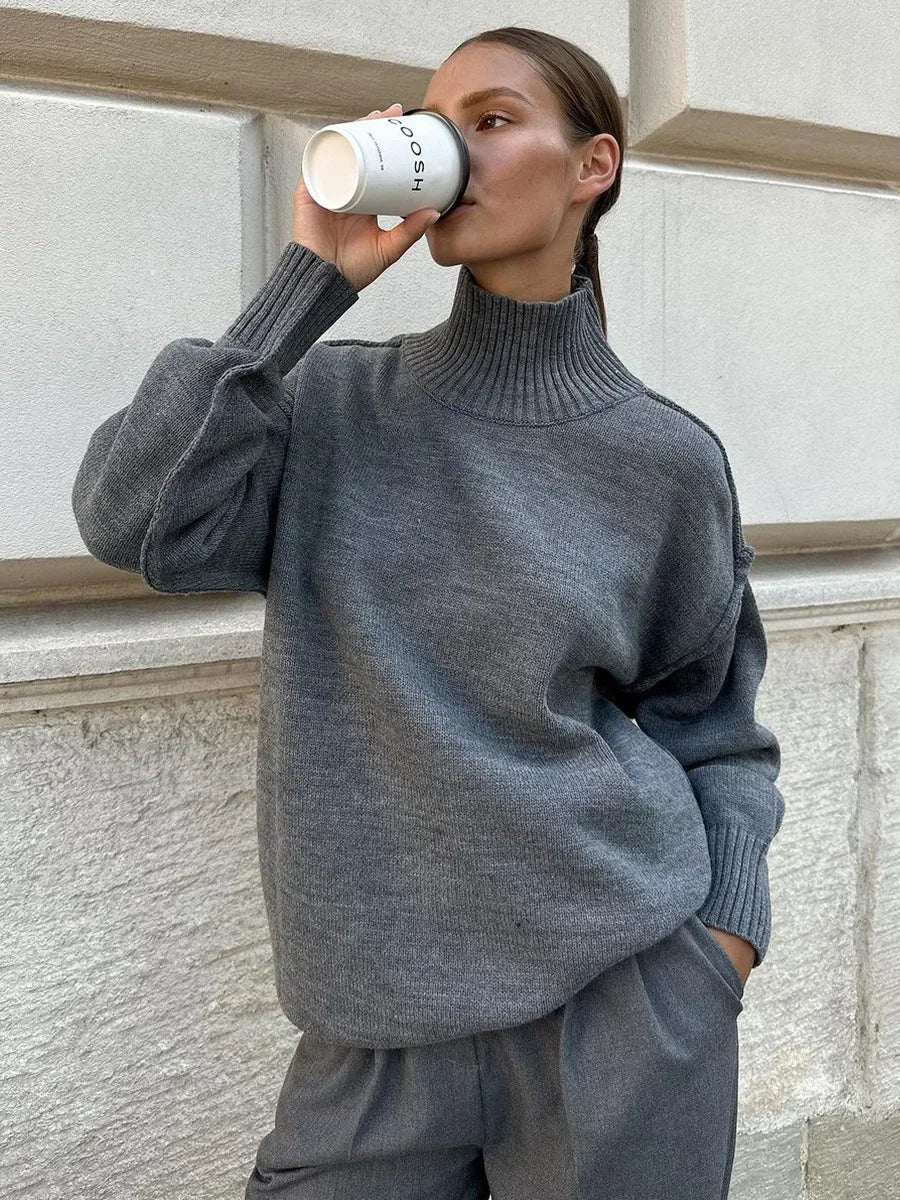 Turtleneck Loose Pullover