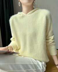 Cashmere Hooded Loose-Fit Knit Pullover