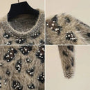 Leopard Vintage Knitted Sweater