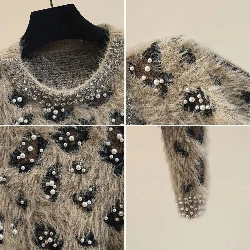 Leopard Vintage Knitted Sweater