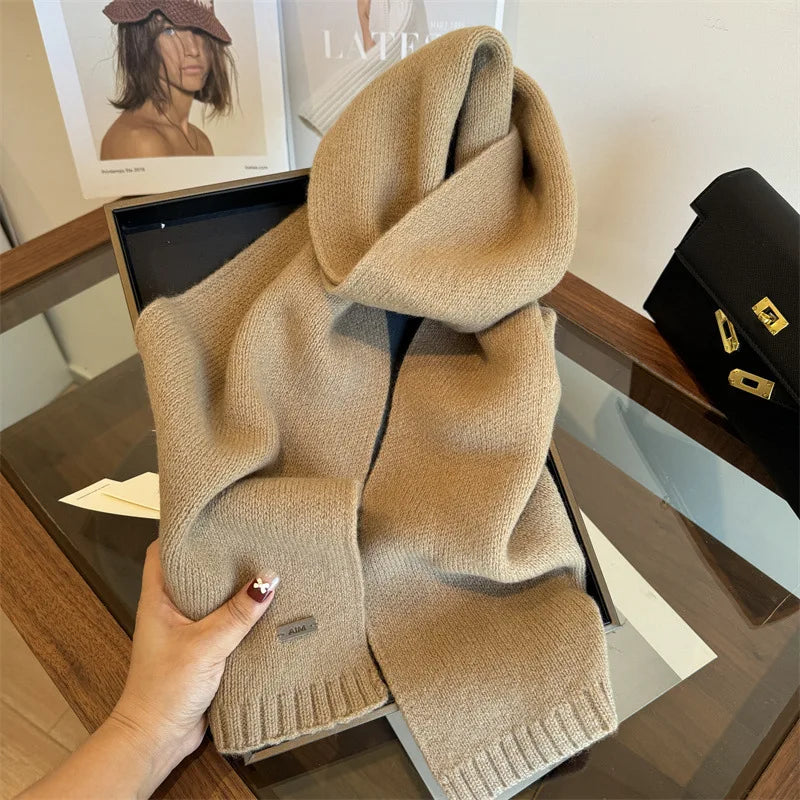 Women's Solid-Color Wool Scarf