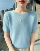 Mink Cashmere Short Sleeve Sweater