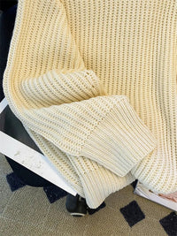 Round-Neck Oversized Knitted Pullover