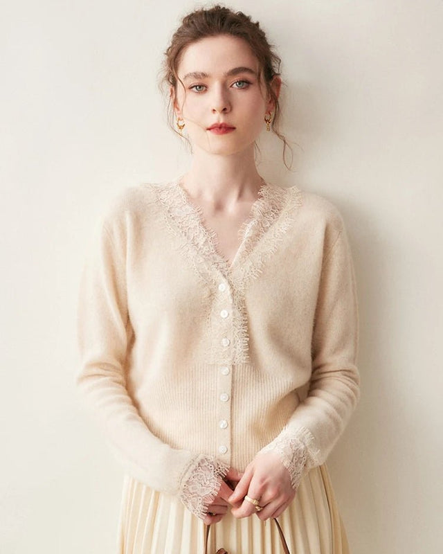 Cashmere Casual V-Neck Knit Sweater