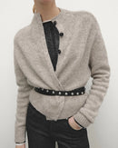 Casual And Simple Half-Turtleneck Cardigan Sweater