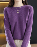 Merino Wool Hollow-Knit Pullover