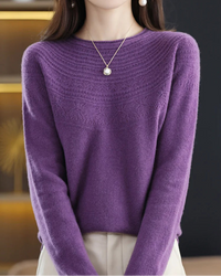 Merino Wool Hollow-Knit Pullover