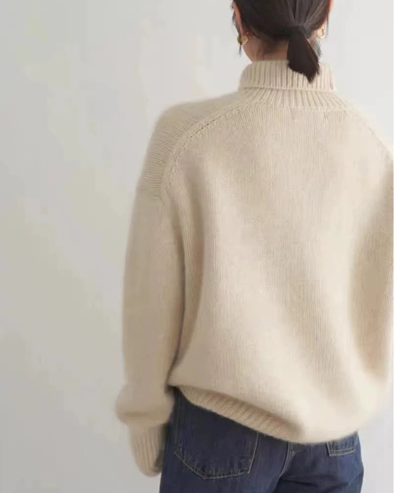 Oversized Turtleneck Cashmere Sweater
