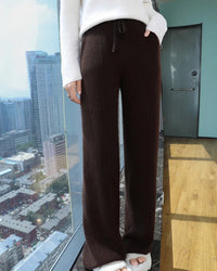 Cashmere Knit Wide Leg Pants
