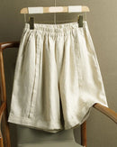 Linen High-Waisted Baggy Shorts