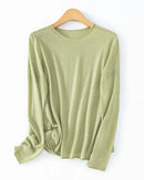 Lightweight Merino Blend Crew Neck Sweater