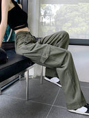 High Waist Vintage Cargo Denim Pants