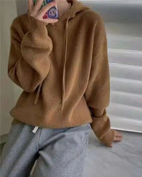 Casual Wool Knit Hoodie Sweater