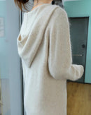 Mink Cashmere Relaxed Hooded Longline Dress