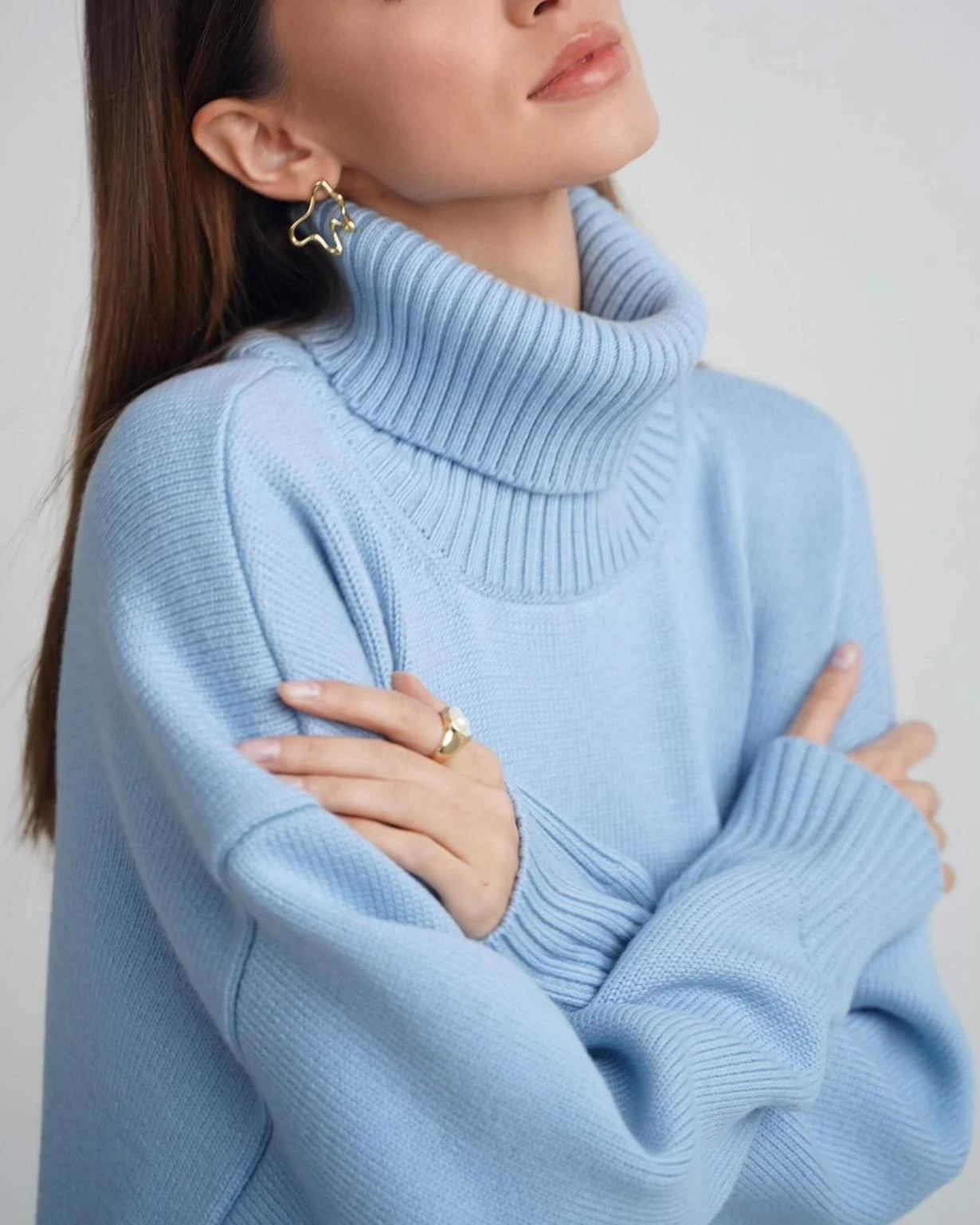 Turtleneck Oversized Pullover Sweater