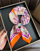 Multifunction Paisley Square Silk Scarf