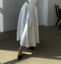 Elegant Satin High Waist Maxi Skirt