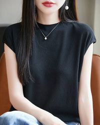 New Round-Neck Sleeveless T-Shirt