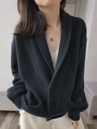 Shawl Collared 100% Cashmere Cardigan