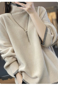 Oversized 100% Wool Turtleneck Sweater