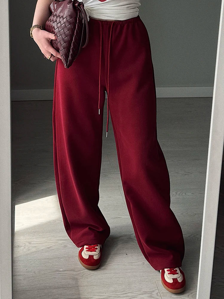 High-Waisted Wide-Leg Sweatpants