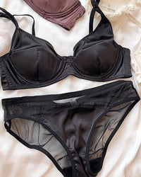 Ice Silk Comfortable Push-Up Bra Set