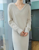 Mink Cashmere Relaxed Hooded Longline Dress