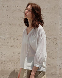 New V-Neck Drawstring Lightweight Shirt