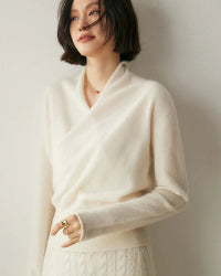 New Pure Cashmere V-Neck Knit Sweater