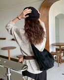 Large Faux Suede Casual Tote