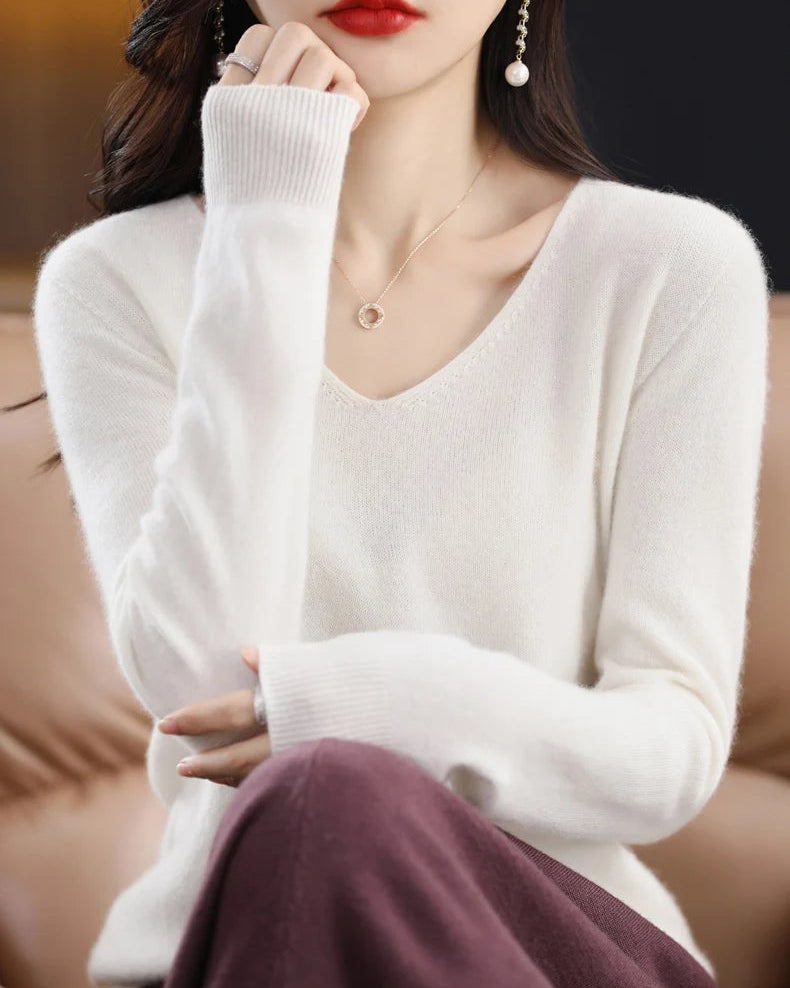 Merino Wool V-Neck Sweater