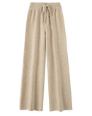 Merino Wool Lace-Up Wide-Leg Trousers