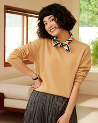 Cashmere Mock Neck Knitted Sweater