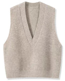 Merino Wool Knitted V-Neck Vest