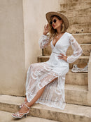 Embroidery Boho Lace Maxi Dress