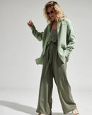 Lapel Collar Single-Breasted Loose-Fitting Shirt