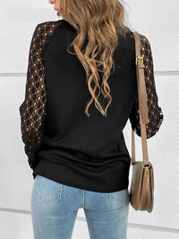 Ribbed Cut Out Long Sleeve Pullover Top