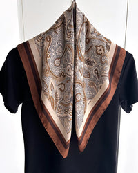 Paisley Floral Print Square Scarf