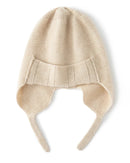 An elevated take on winter headwear, this wool cashmere hat balances cozy warmth, refined knit texture, and practical ear protection. 