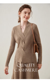 Pure Cashmere V-Neck Pullover Sweater