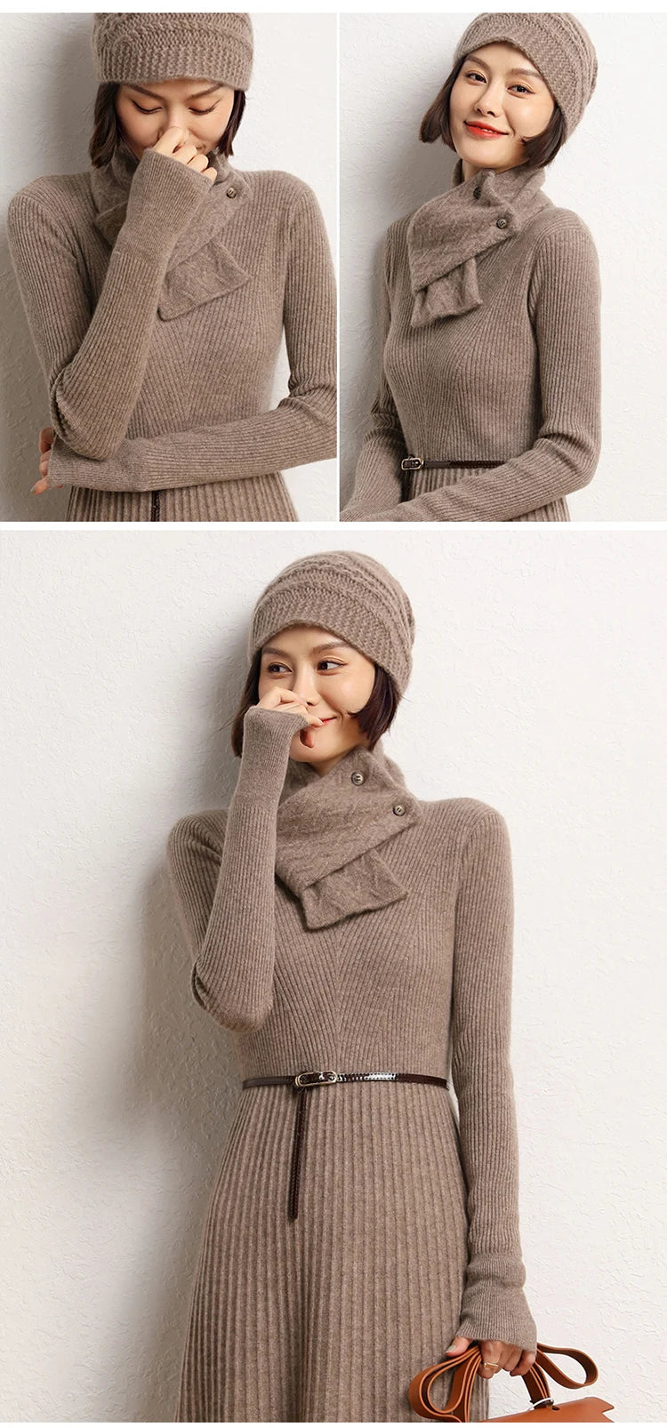Cashmere Knit Warm Scarf