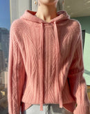 Stylish Wool Knitted Hooded Sweatshirt