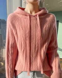 Stylish Wool Knitted Hooded Sweatshirt
