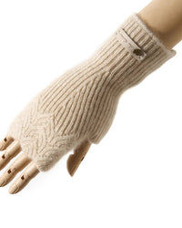 Soft Cashmere Knitted Fingerless Mittens